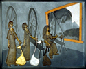 go to the fairy tale Giriccocola, carved in tile relief