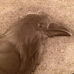 black slate - animated raven